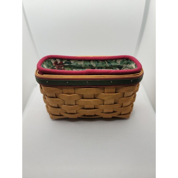 Longaberger 2004 Holiday Helper Basket and Holly Liner And Protector - Picture 7 of 16